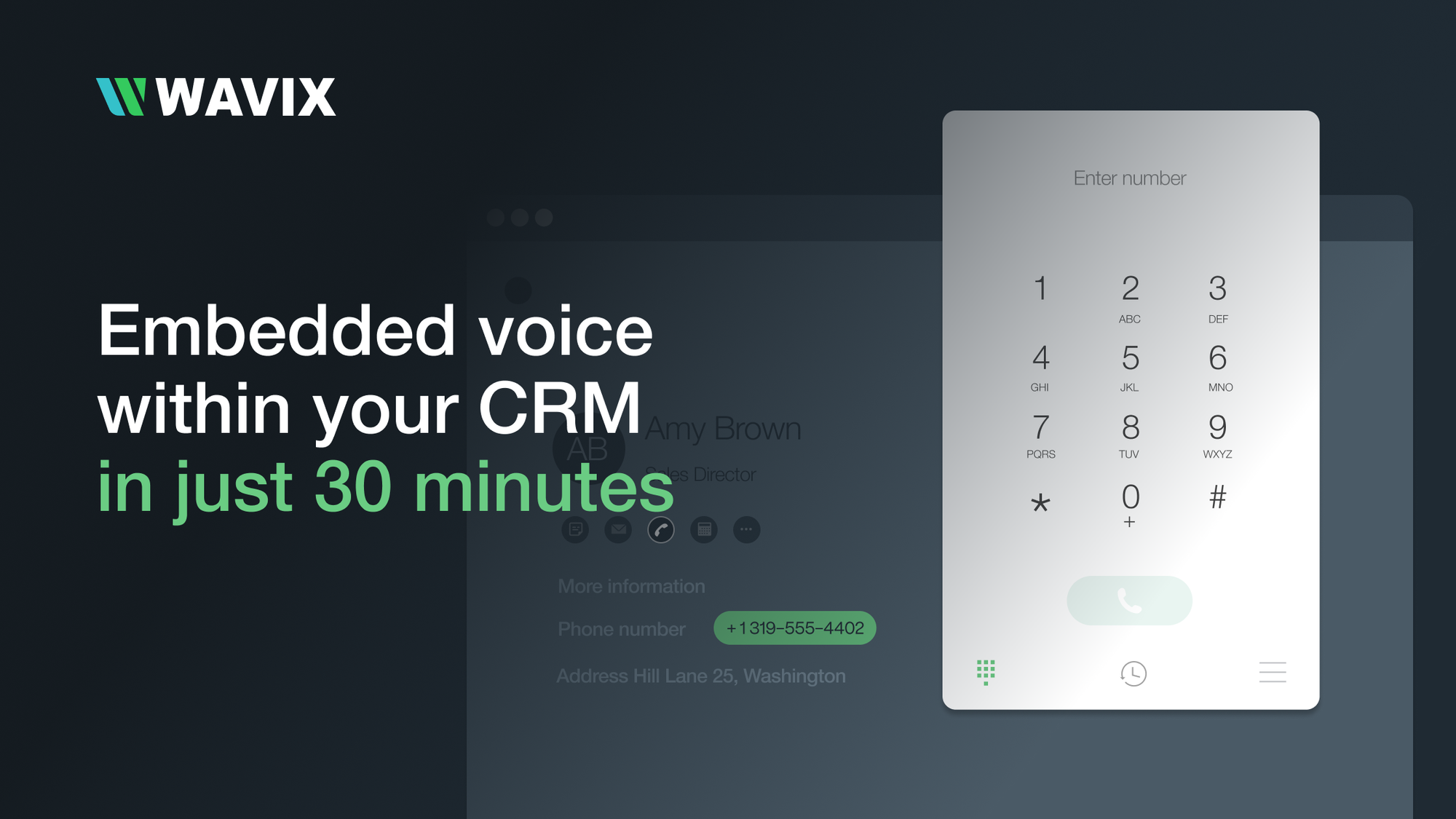 Make inbound or outbound calls without leaving your CRM